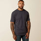 10071365 Ariat Men’s Rebar Cotton strong Skull tee charcoal heather