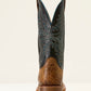 10074153 Ariat Mens Cowhand Western square toe Smoked Tan/ True Black