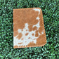 AE9098 Cow Hide Notebook Cover With Stitched Trim