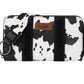 WG133-W006 Wrangler Cow Print Wallet -Black