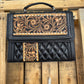 35966 USA Bailey Tooled Leather Hand Bag-Black