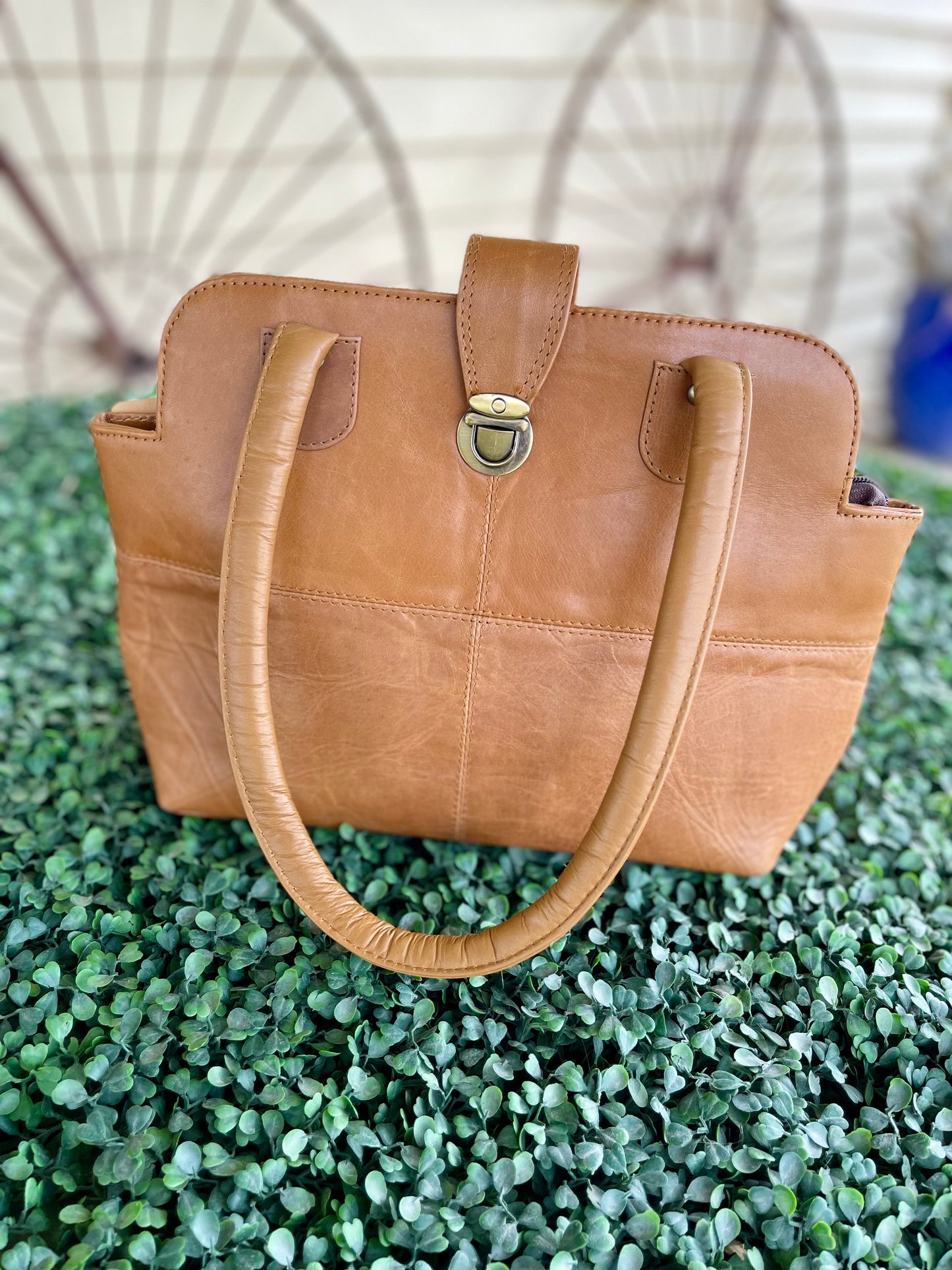 AE2410 Coco Leather Handbag