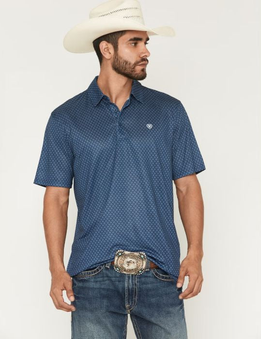10071495 Ariat Men’s all over print Dark Denim Medallion Print