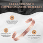 CBG291-6ALL-175 Copper Bracelet Flower - Rose Gold