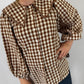 LJC5378 LJC Birdie Cotton Shirt - Chocolate Gingham