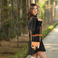 AB-17 Tooled leather cowhide crossbody