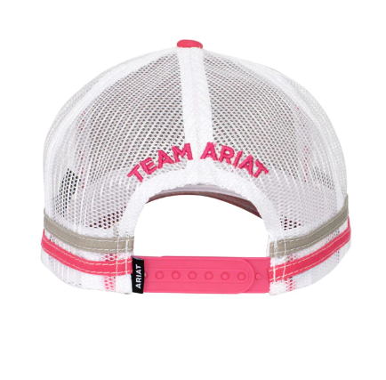 AC2207 Ariat Est Patch Trucker Cap Raspberry