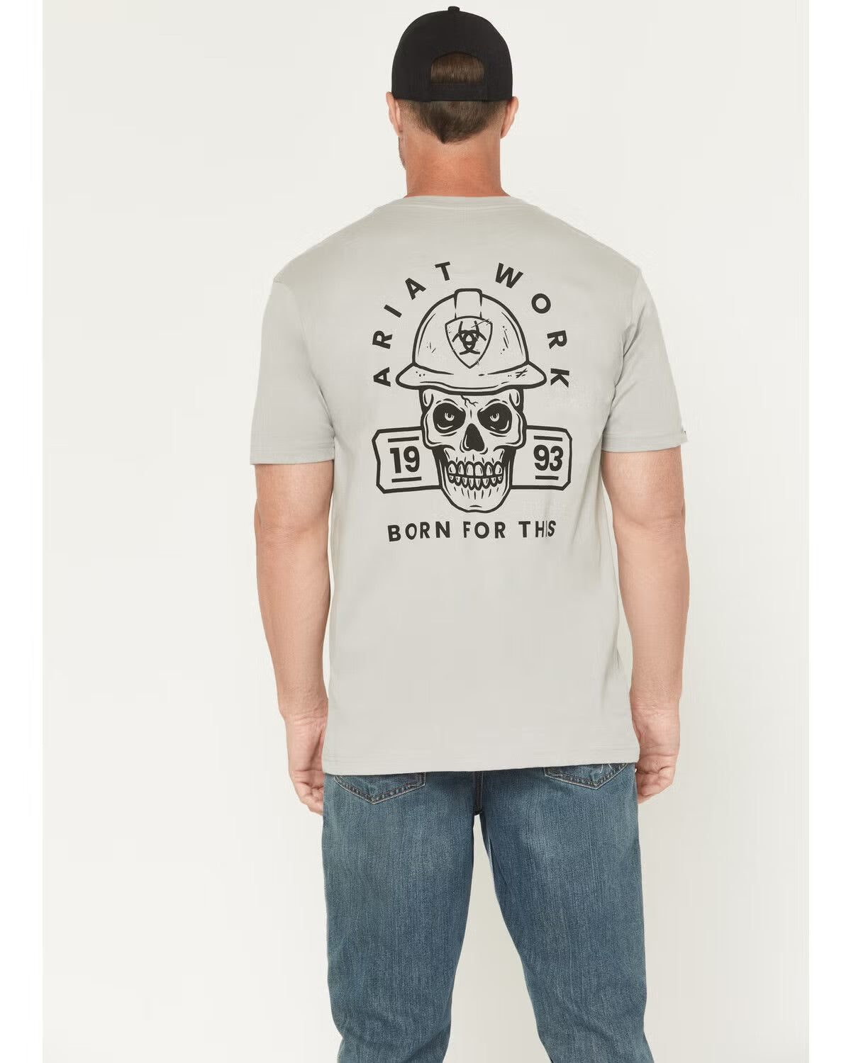 10071286 Ariat Men’s Rebar Cotton strong Hardhead tee Limestone