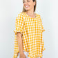 32851-2RTG Gingham Women's Top Mustard