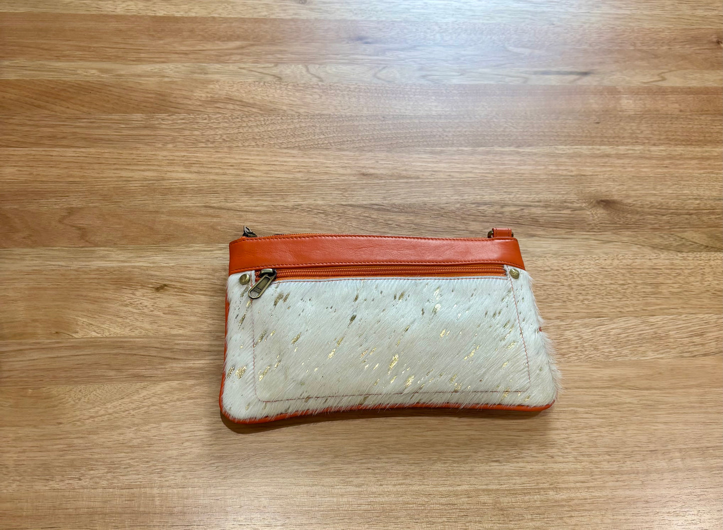 B70000ORANGE Germany Orange Hide Leather Purse