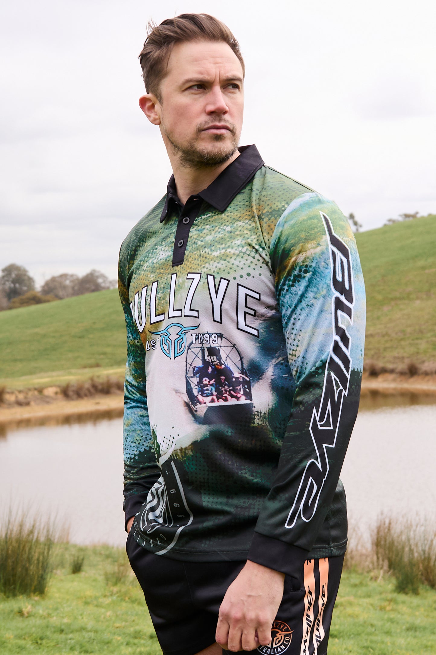 B5S1568494 Bullzye Men's Rowdy LS Tee