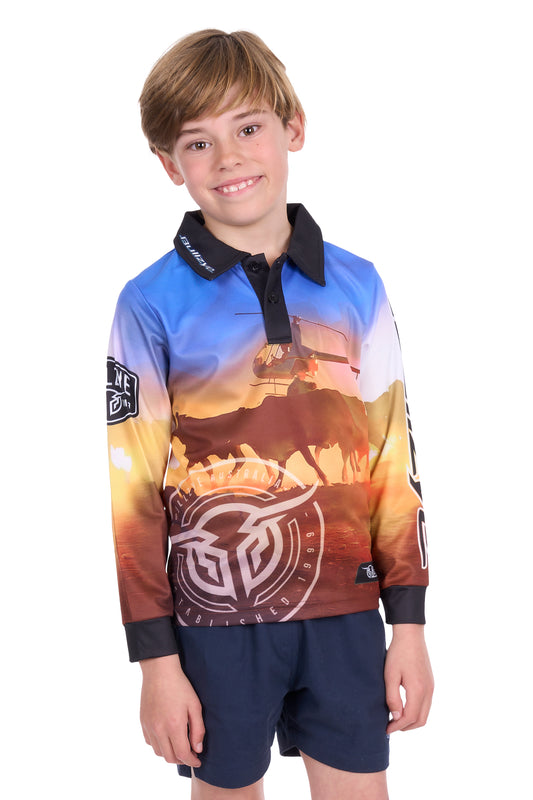 B5S3569492 Bullzye Boy's Outback LS Tee