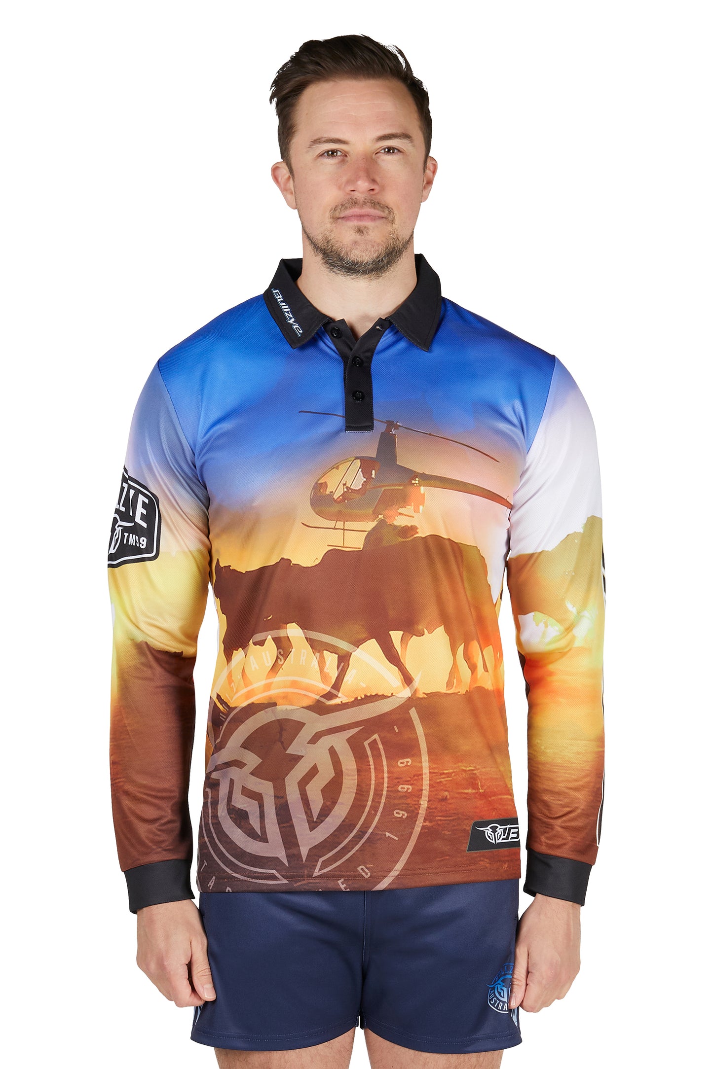 B5S1569492 Bullzye Men's Outback LS Tee