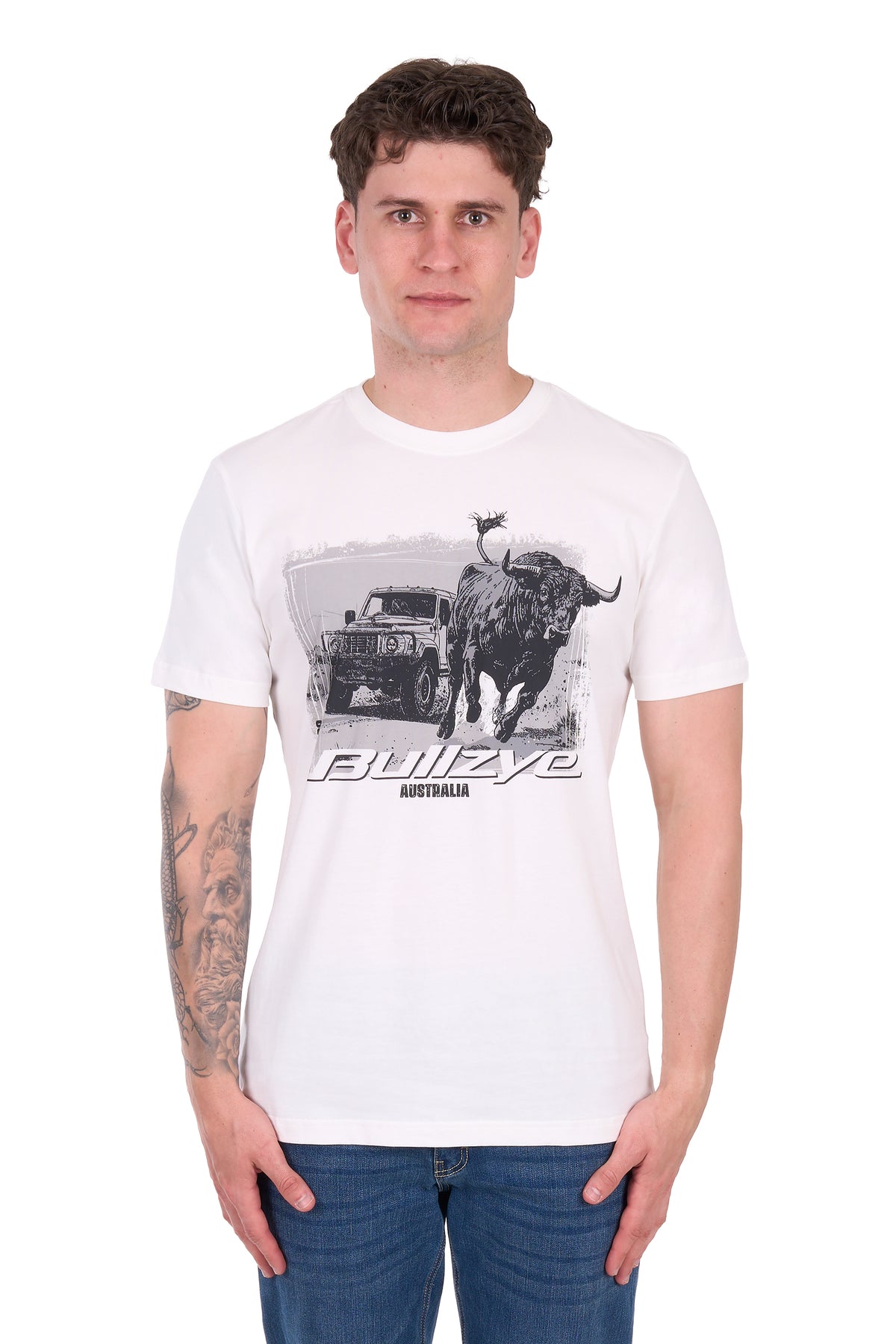 B6S1503651 Bullzye Men’s Banks Short Sleeve Tee Off White