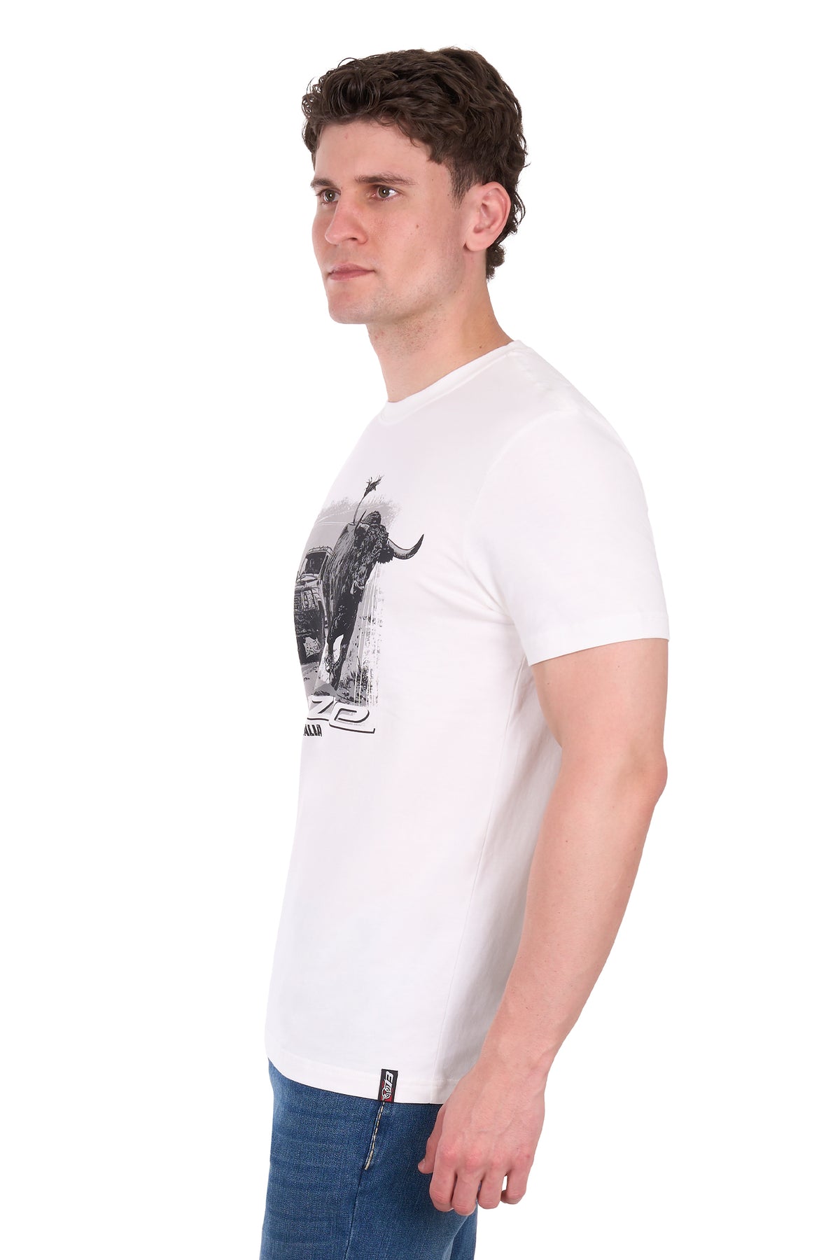 B6S1503651 Bullzye Men’s Banks Short Sleeve Tee Off White