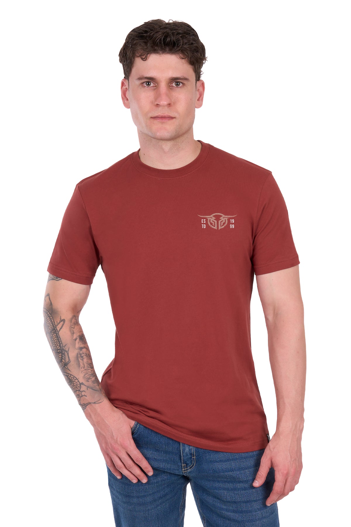 B6S1503652 Bullzye Men’s Yale Short Sleeve Tee Cognac