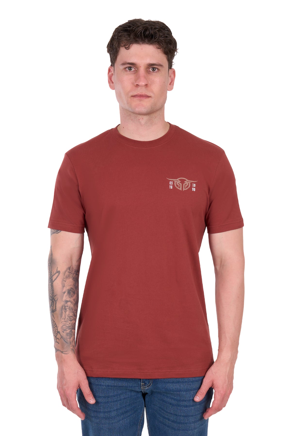 B6S1503652 Bullzye Men’s Yale Short Sleeve Tee Cognac
