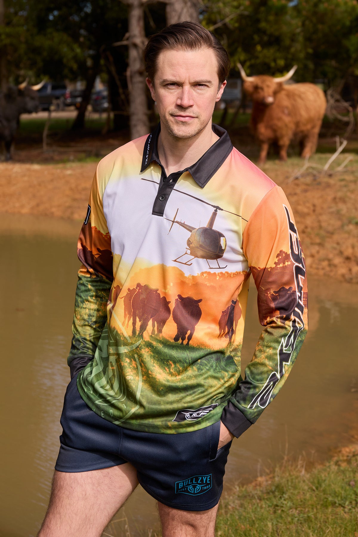 B6S1569659 Bullzye Men’s Orion Long Sleeve Tee