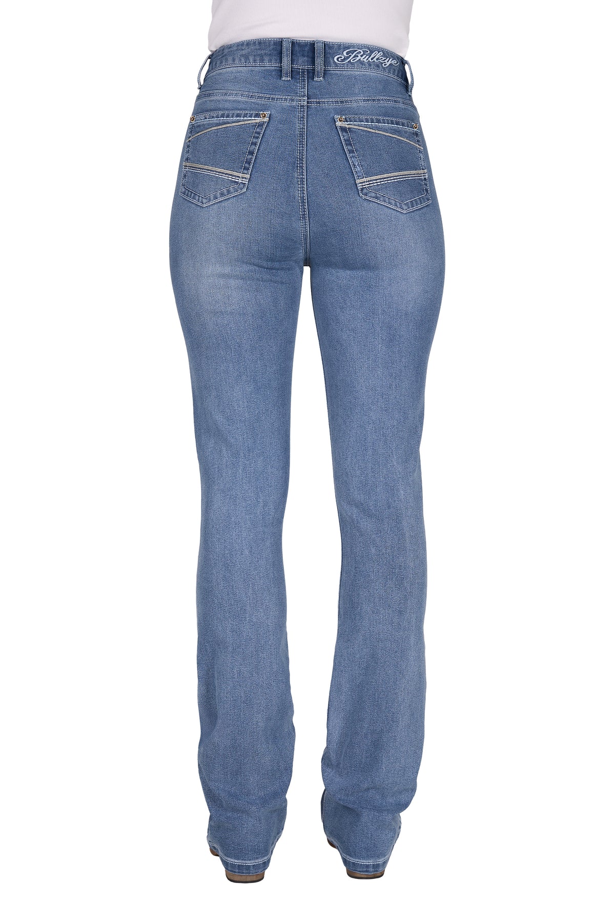 B6S2210686 Bullzye Women’s Beccy High Rise Boot Cut Jean 34 Leg