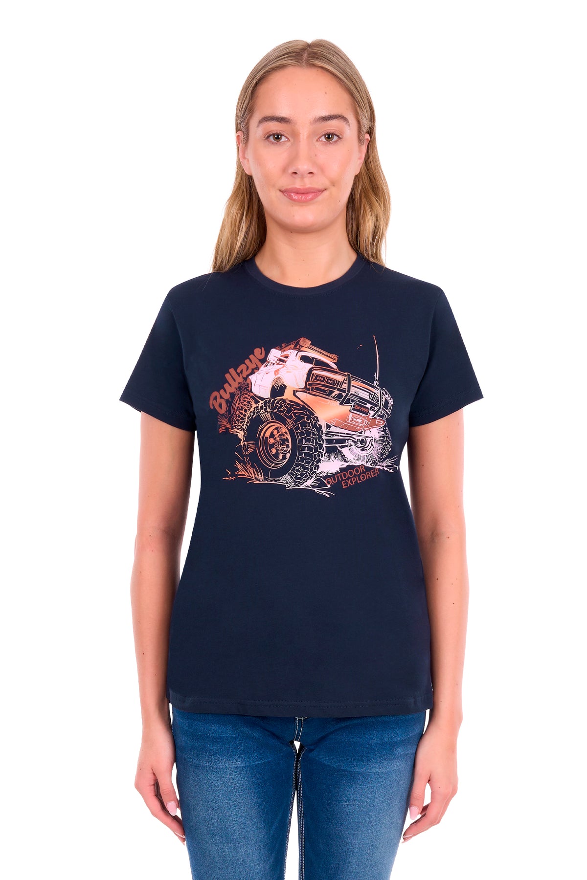 B6S2503560 Bullzye Women’s Bobbie SS Tee Navy