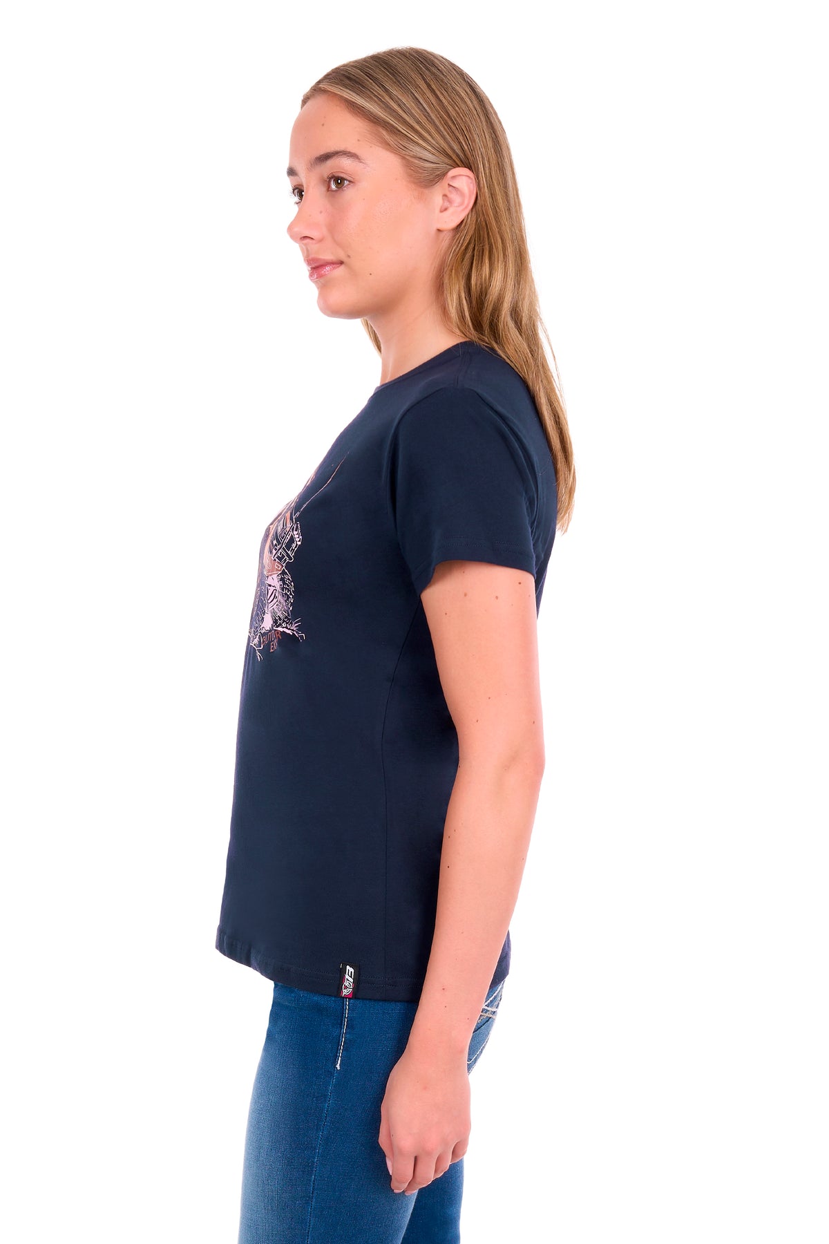 B6S2503560 Bullzye Women’s Bobbie SS Tee Navy