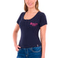 B6S2519597 Bullzye Women’s Freda Henley Tee Navy