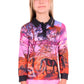 B6S5501598 Bullzye Girl's Grazing Horse  Long Sleeve Tee