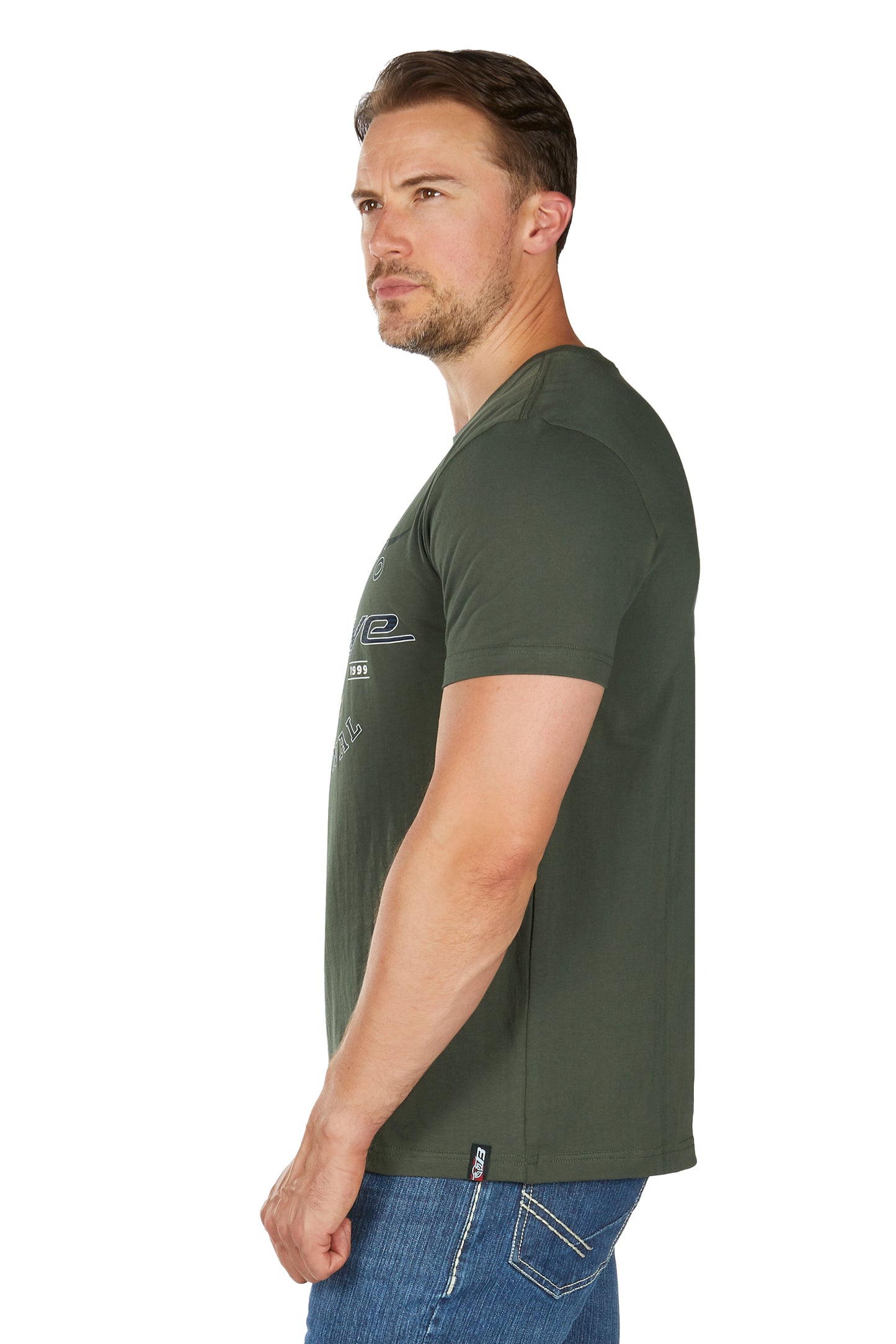 B6W1503506 Bullzye Men's Live Fast Tee Green