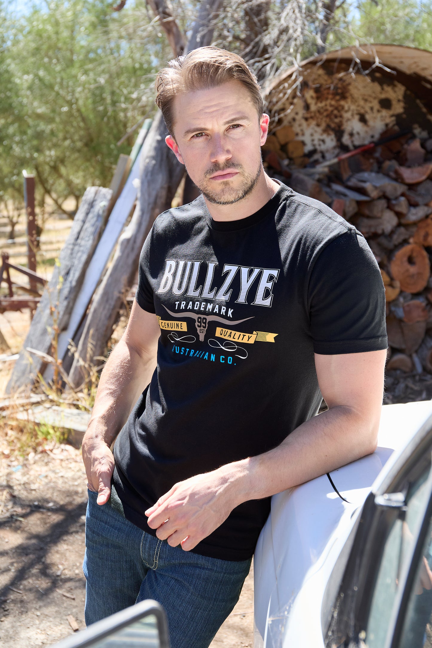B6W1503509 Bullzye Men's Trademark Tee Black