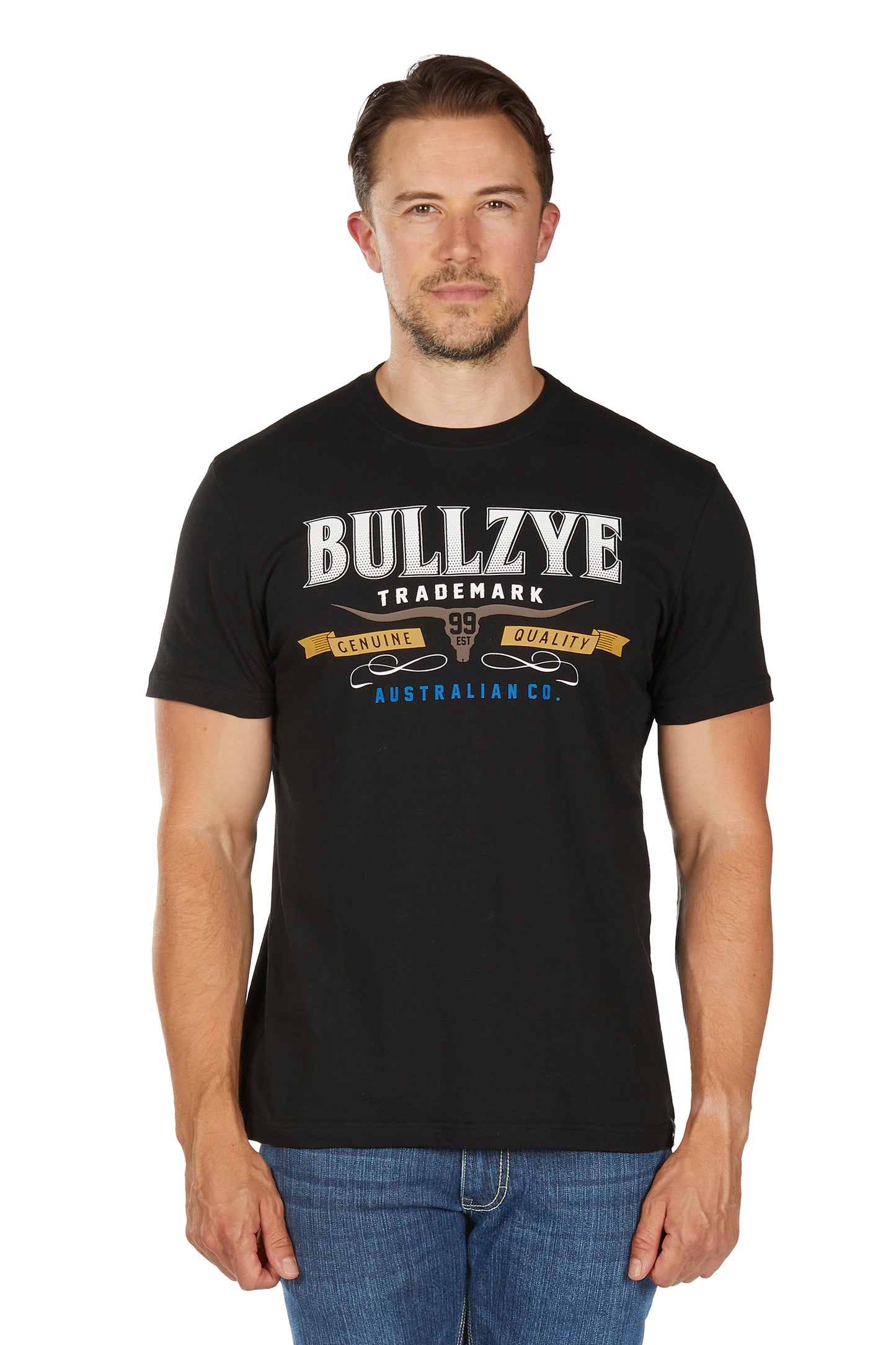 B6W1503509 Bullzye Men's Trademark Tee Black