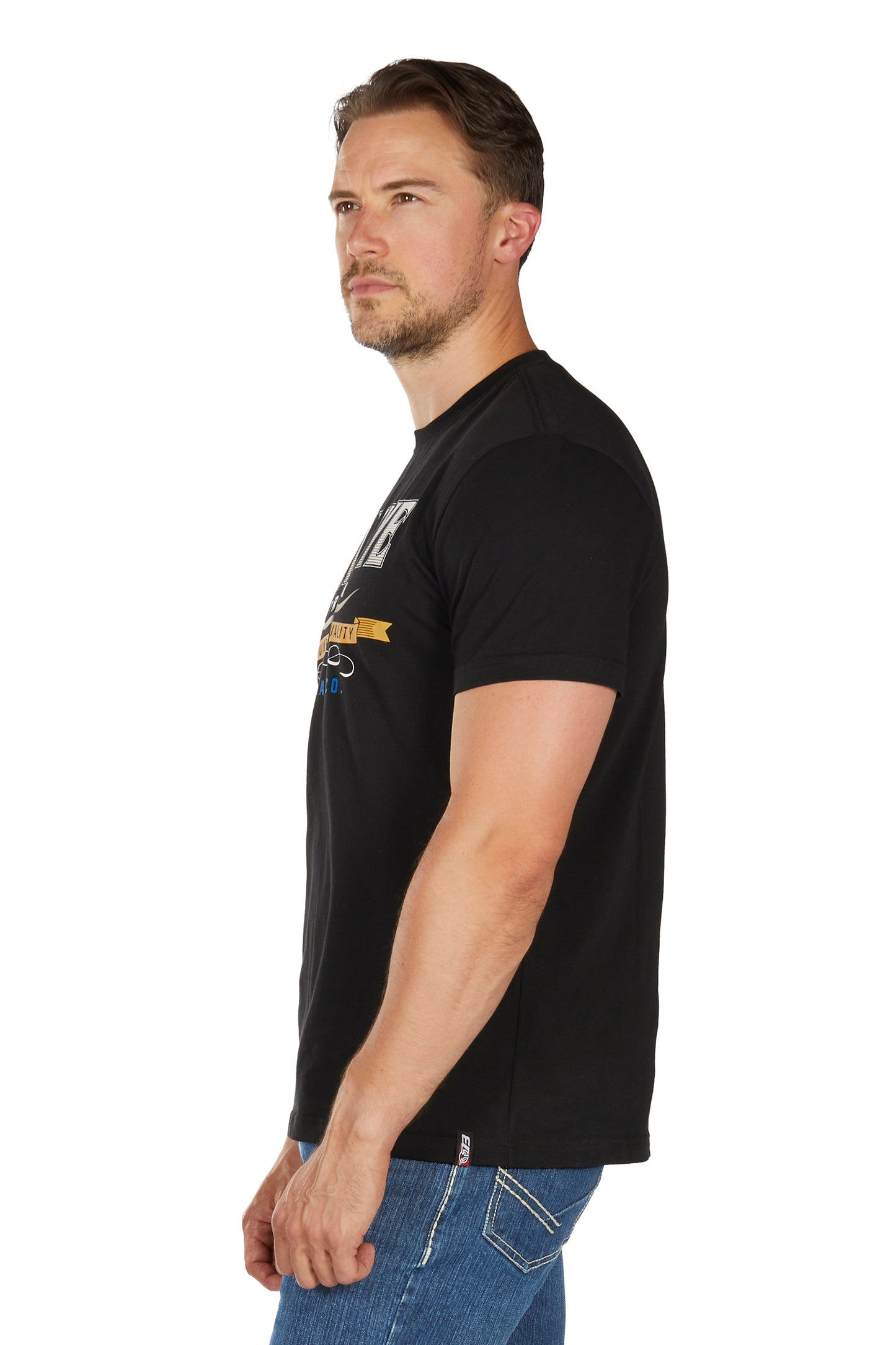 B6W1503509 Bullzye Men's Trademark Tee Black