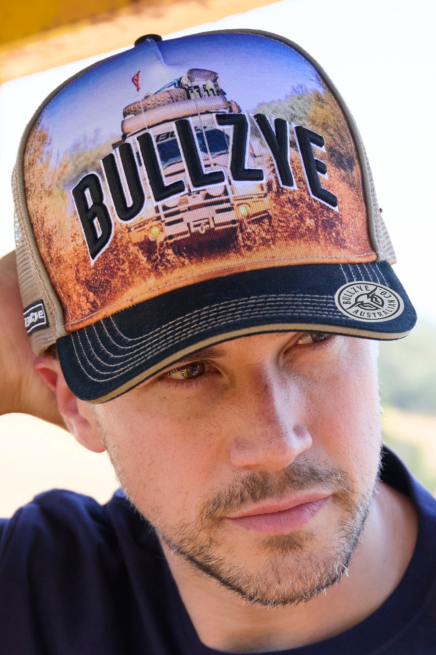 B6W1947CAP Bullzye Men's Blazin HP Trucker Cap