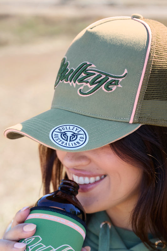 B6W2948CAP Bullzye Women's Rhea HP Trucker Cap