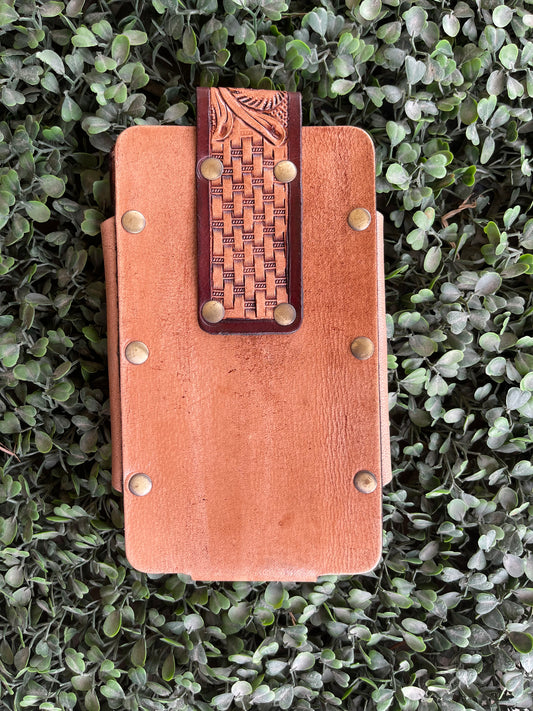 AE9219 Leather Phone Case Dark Horse