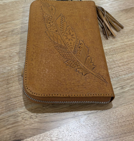 27674 Boho Feather Leather Pure Tan
