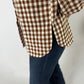 LJC5378 LJC Birdie Cotton Shirt - Chocolate Gingham