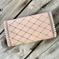 AE4298 Leather Carved Sunflower Purse