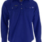 BCP1101120 Bullzye Men's Light 1/2 Button LS Work Shirt Cobalt