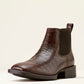 10074162 Ariat Mens Booker Chelsea Western Square toe Croc Print