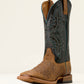 10074153 Ariat Mens Cowhand Western square toe Smoked Tan/ True Black