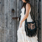 13416  Buffalo Leather Crossbody Black