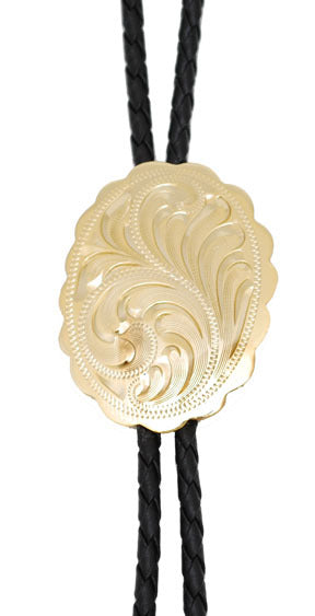 BOLO-20 Brigalow Bolo Gold Floral Design