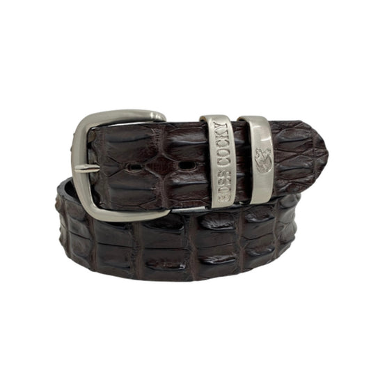 BL73DB Boss Cocky Crocky Genuine leather Crocodile Belt Brown