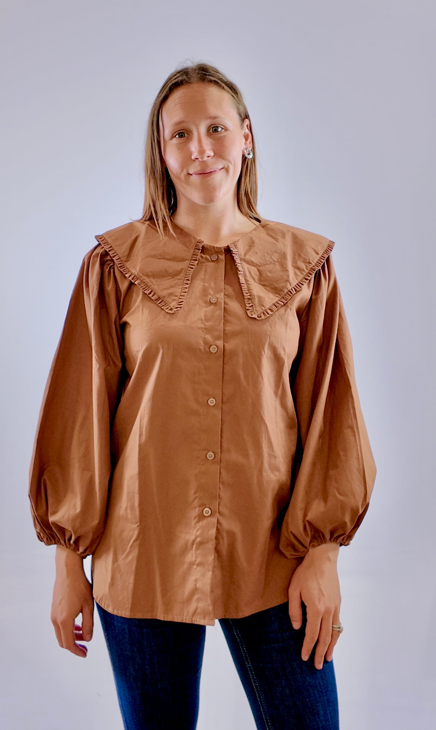 LJC9211   LJC Birdie Cotton Shirt - Espresso
