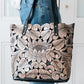 14923 Carved Lotus tote bag - Vintage Black