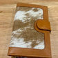 TDE048TAN Los Angeles Cowhide Purse Tan & White