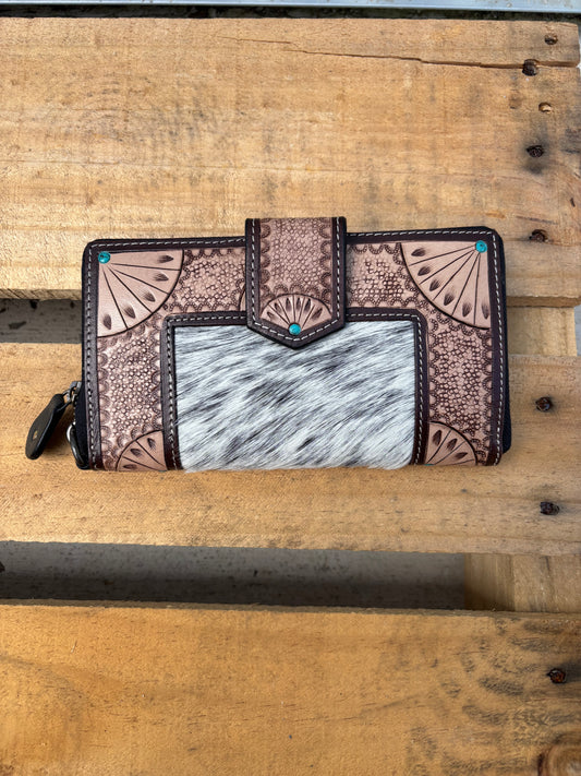 AE4023 Lucy Hide Purse With Painted Leather Tool