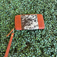 35324 MOO Hide And Leather Tooled Purse