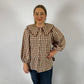 LJC5378 LJC Birdie Cotton Shirt - Chocolate Gingham