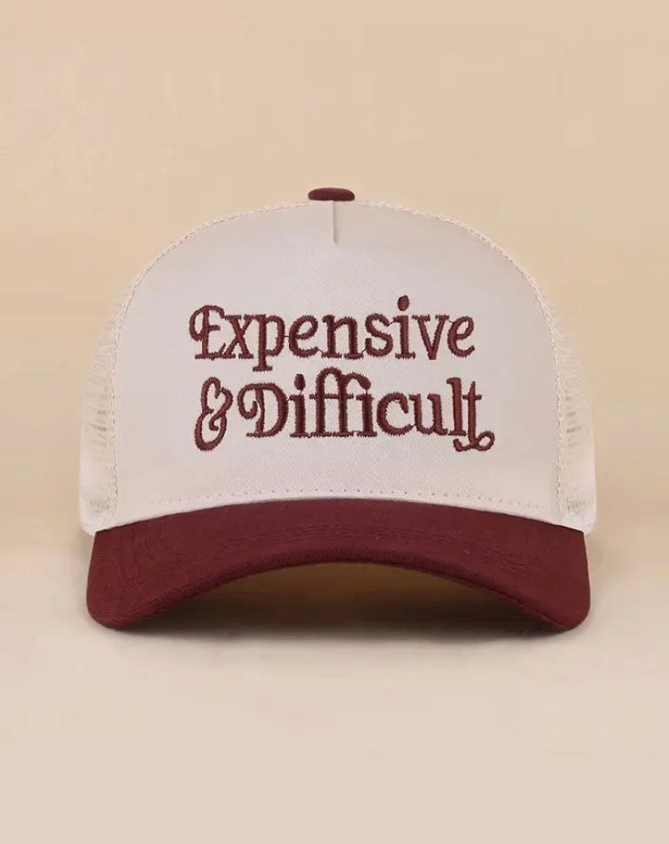 Z1B-UA751RAISON Expensive and Difficult embroidered Tab Embroidered Trucker Cap